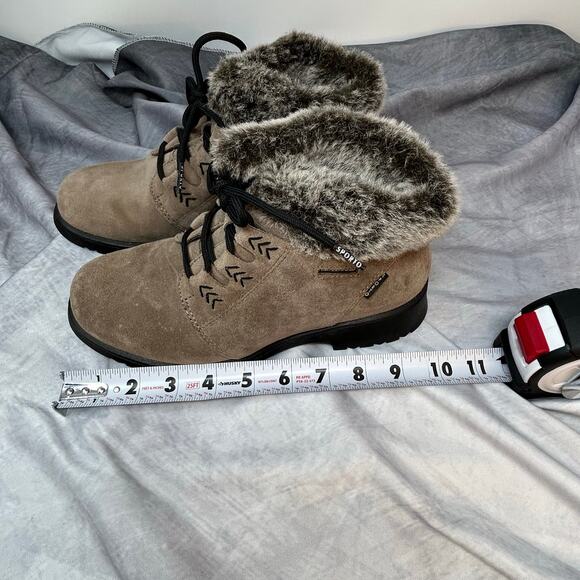 Sporto Booties Boots Women 7 Leather Waterproof Faux Fur Lined Winter Outdoors - Picture 9 of 9